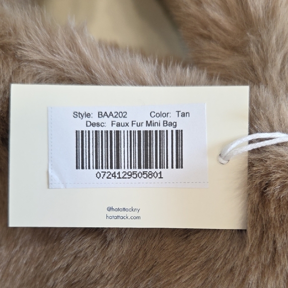 Faux Fur Handbag in Taupe - Picture 2 of 2